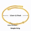 Elegant and Stylish Design 304 Stainless Steel Adjustable Bangles for Women GW7312-2-1