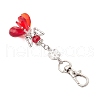 Angel Glass Pendant Decorations HJEW-MZ00261-01-4