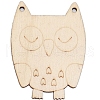 Unfinished Wooden Pendants PW-WG0DB61-01-5