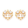 Brass Micro Pave Cubic Zirconia Pendants KK-N263-55G-1