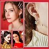 SUNNYCLUE 12 Pairs 12 Style Christmas Theme Alloy Dangle Earrings EJEW-SC0001-33-4