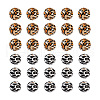 Biyun 100Pcs 2 Patterns Printed Natural Wooden Beads WOOD-BY0001-01-2