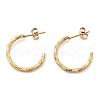304 Stainless Steel C-Shaped Stud Earrings EJEW-R017-02G-04-3