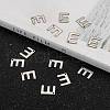 304 Stainless Steel Letter Charms X-STAS-O072-E-5