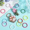 Gorgecraft 12Pcs 12 Colors Alloy Spring Gate Rings FIND-GF0006-90-4