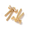 Brass Micro Pave Cubic Zirconia Pendants KK-F898-01G-2
