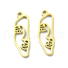 201 Stainless Steel Pendants STAS-K269-01E-G-1