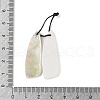 2Pcs Natural White Shell Pendants SHEL-A005-02E-3