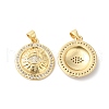 Brass Micro Pave Clear Cubic Zirconia Pendants ZIRC-L103-046G-1