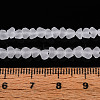 Frosted Transparent Glass Beads Strands GLAA-N016-4mm-11-4