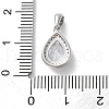 Brass Micro Pave Clear Cubic Zirconia Pendants KK-L227-001P-3