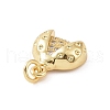 Brass Micro Pave Cubic Zirconia Charms KK-C012-44G-3