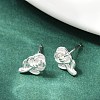 S925 Sterling Silver Stud Earrings EJEW-V019-03S-3