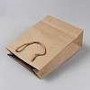 Kraft Paper Visible Window Gift Bags with Rope Handles ABAG-WH0038-76B-3