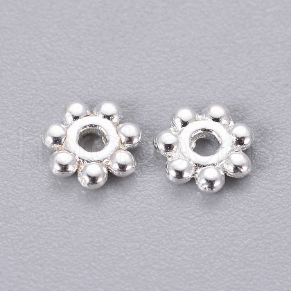 Tibetan Style Alloy Daisy Spacer Beads K08SK022-01S-NR-1