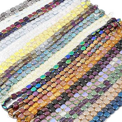 Electroplate Glass Bead Strands EGLA-P049-02A-1