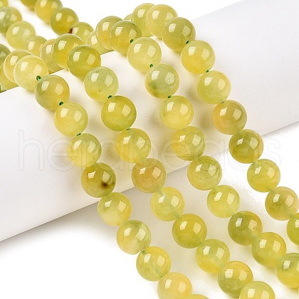 Dyed Natural White Jade Beads Strands G-T138-8mm-210-9-1