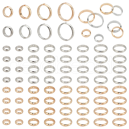   8 Bags 8 Style Brass Bead Frame KK-PH0009-48-1