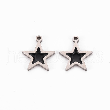 304 Stainless Steel Enamel Charms STAS-Q242-040C-1