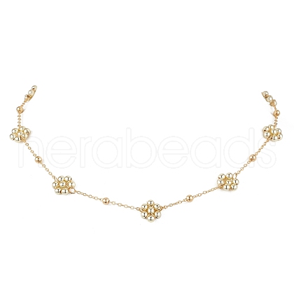 Non-magnetic Synthetic Hematite Beads Necklace NJEW-JN04940-1