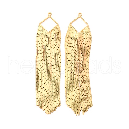 Brass Tassel Big Pendants KK-F898-22D-G-1