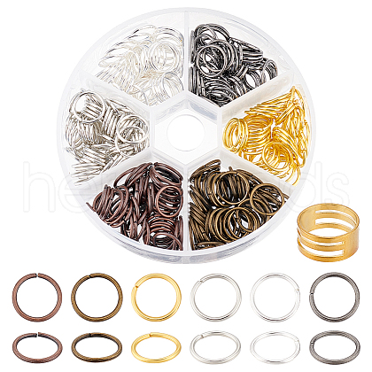 1 Box 6 Color Iron Jump Rings IFIN-PH0001-10mm-08-1