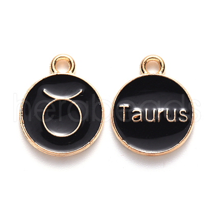 Alloy Enamel Pendants X-ENAM-S124-01B-08C-1
