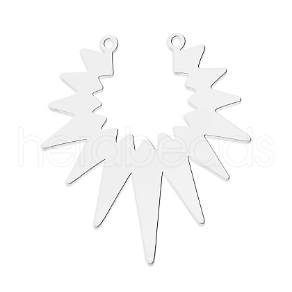 Non-Tarnish 201 Stainless Steel Pendant Links STAS-S105-LA766-1-1