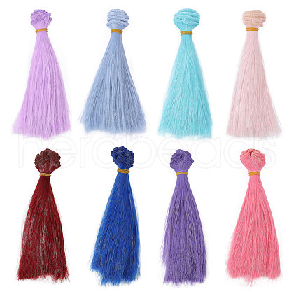 Globleland 8Pcs 8 Colors PP Doll Wig Hair AJEW-GL0002-34A-1