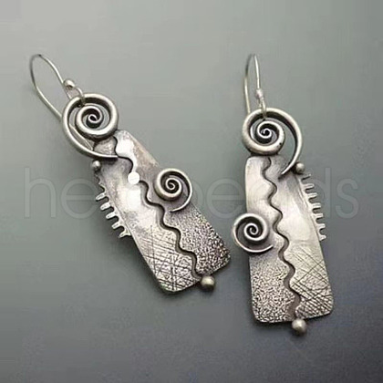 National Style Alloy Plastic Dangle Earrings FS-WGBC682-03-1