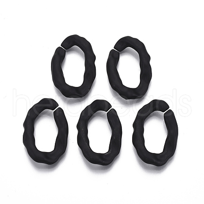 Spray Painted CCB Plastic Linking Rings CCB-R104-07-01-1