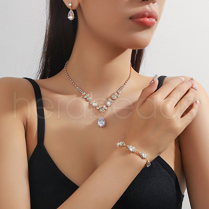 Alloy Rhinestone Jewelry Sets FS-WGDD53E-02-1