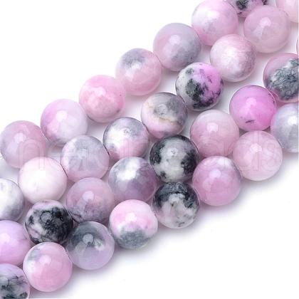 Natural Dyed White Jade Gemstone Bead Strands G-R271-10mm-XP13-1