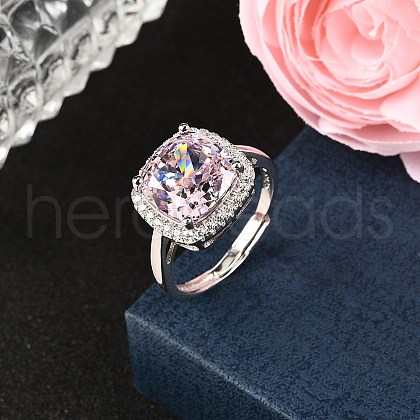 925 Sterling Silver Pave Cubic Zirconia Finger Rings RJEW-C138-01A-02-1