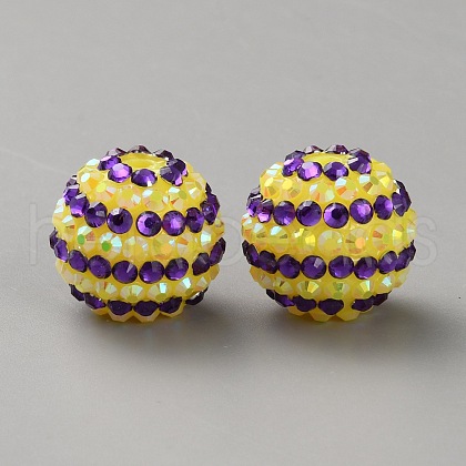 Halloween Theme Resin Rhinestone Beads RB-WH0003-08F-1