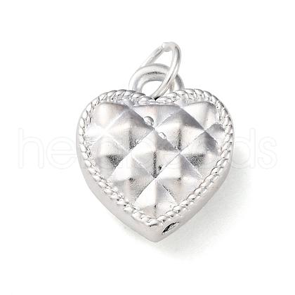 925 Sterling Silver Heart Charms STER-G045-05S-1