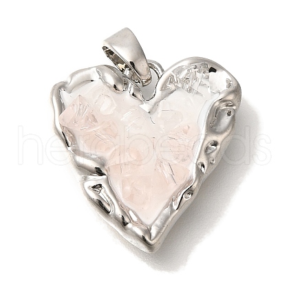 Brass Crystal Pendants KK-K389-040P-1