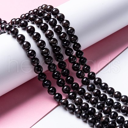 Natural Glaucophane Beads Strands G-M375-01B-1