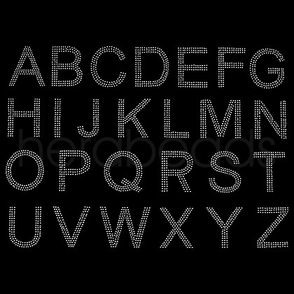 Letter A~Z Glass Hotfix Rhinestone DIY-WH0453-73-1