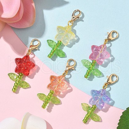 Flower Pendant Decorations HJEW-JM03272-02-1