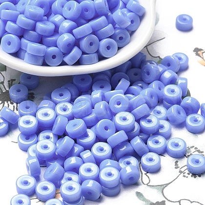 Opaque Colours Glass Seed Beads SEED-E001-P3x6mm-12-1