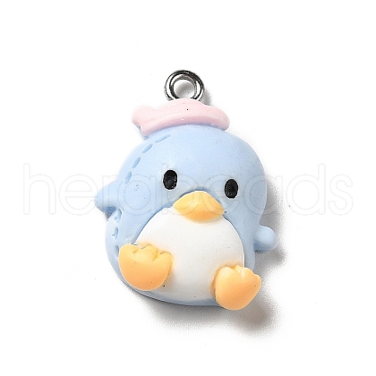 Opaque Resin Pendants RESI-P021-01B-1