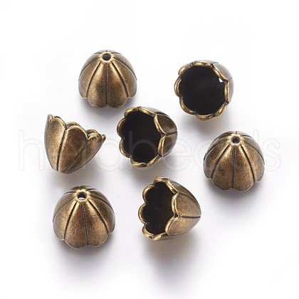 Tibetan Style Alloy Bead Caps TIBE-5211-AB-FF-1