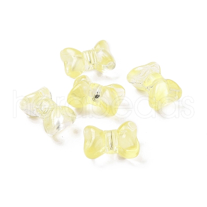 Transparent Spray Painted Glass Beads GLAA-I050-11I-1