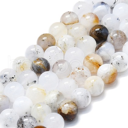 Natural White African Opal Beads Strands G-K245-A18-04-1