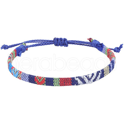 Adjustable Bohemian Style Cotton & Linen Cord Braided Bracelets for Friendship OB0004-23-1