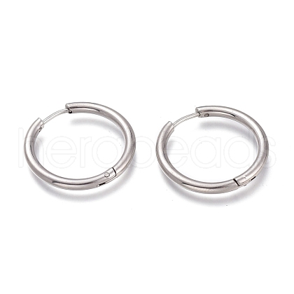 Tarnish Resistant 201 Stainless Steel Huggie Hoop Earrings EJEW-O095-05-13-1
