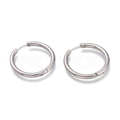 201 Stainless Steel Huggie Hoop Earrings EJEW-O095-05-13-1