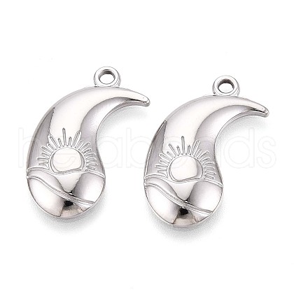 304 Stainless Steel Pendants STAS-T065-10P-1
