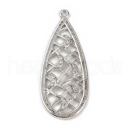 Brass Micro Pave Cubic Zirconia Pendants KK-M322-34P-1
